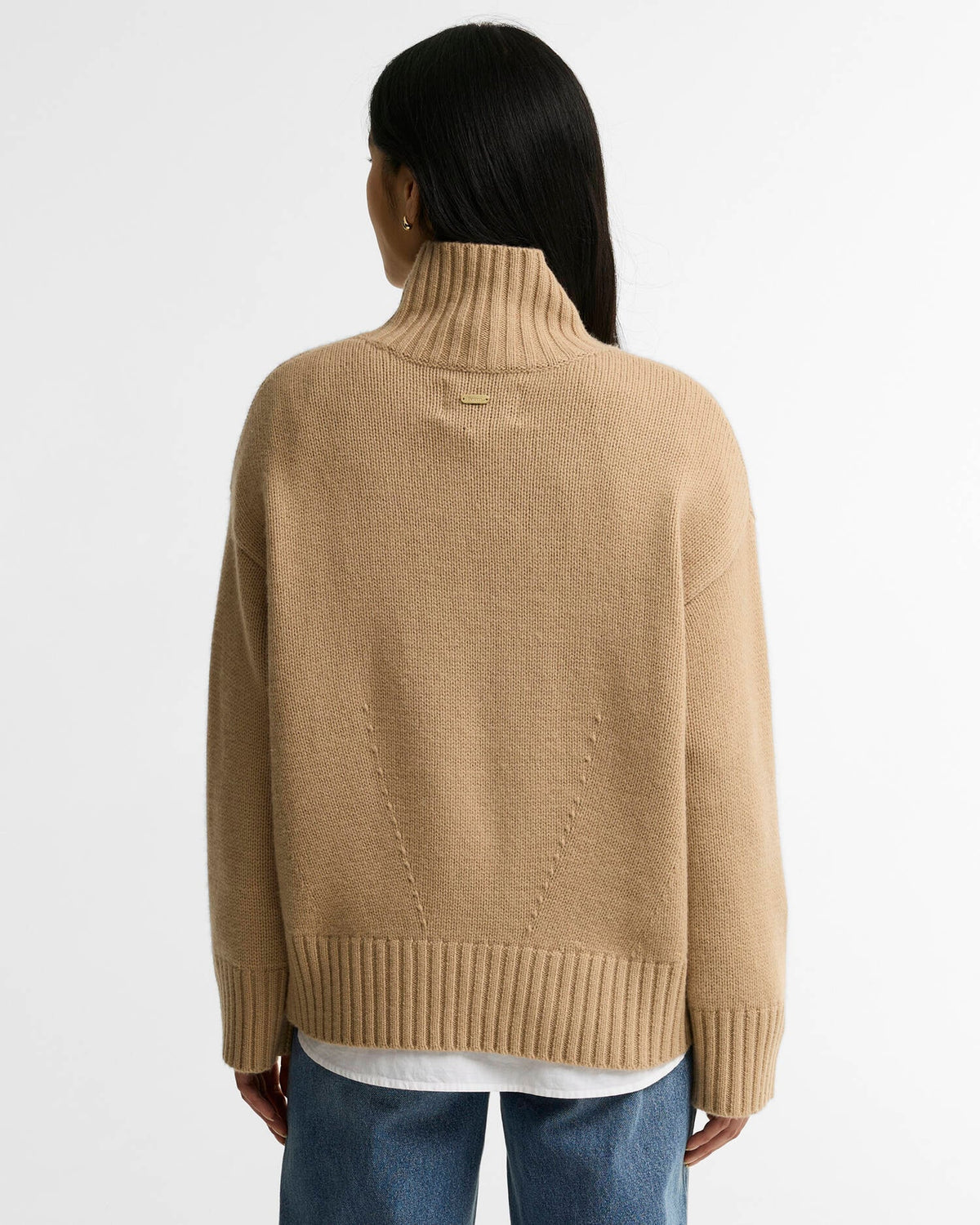 Woodhouse Cashmere-Blend Funnel Neck Jumper
