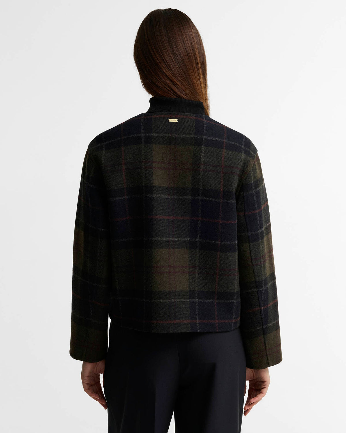 Marlow Tartan Wool Collarless Jacket