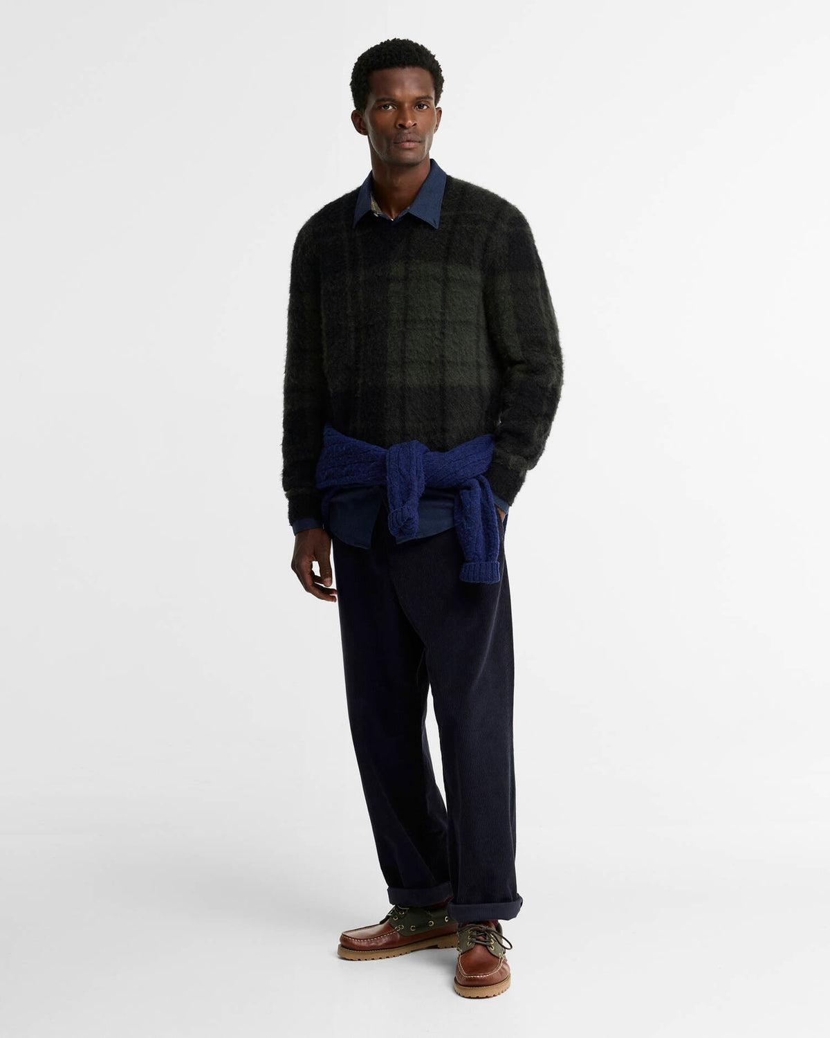 Hunham Tartan V-Neck Jumper