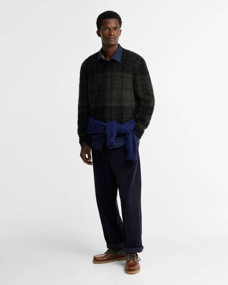 Hunham Tartan V-Neck Jumper