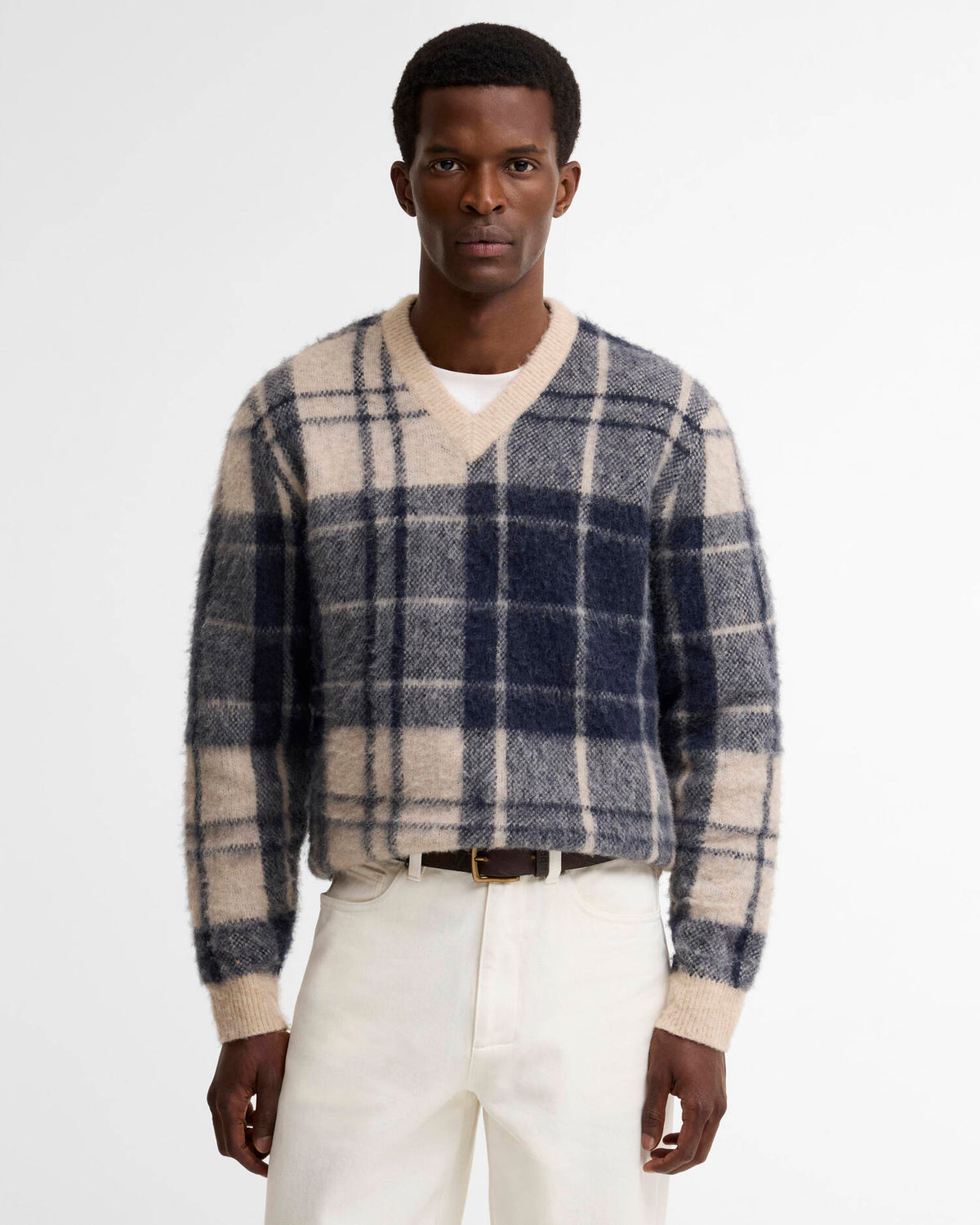 Hunham Tartan V-Neck Jumper