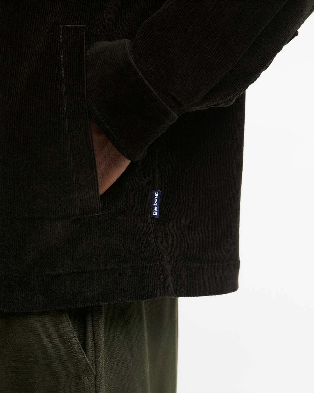 Tartan Trimmed Cord Overshirt