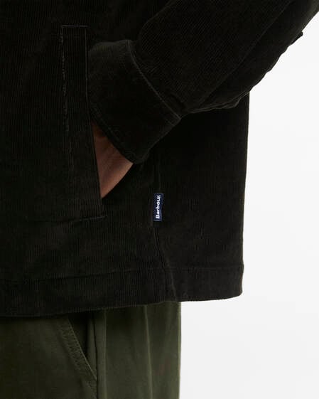 Tartan Trimmed Cord Overshirt