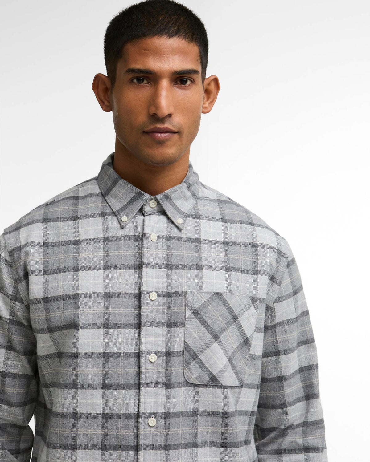Mineral Tartan Authentic-Fit Long-Sleeved Shirt