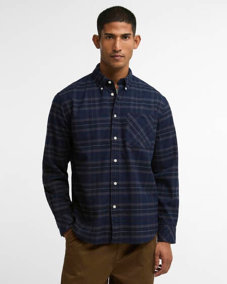 Mineral Tartan Authentic-Fit Long-Sleeved Shirt