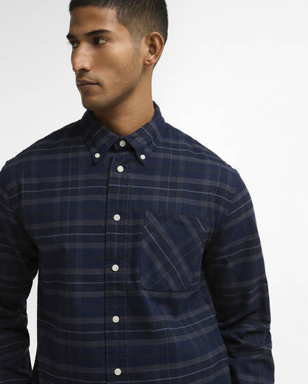 Mineral Tartan Authentic-Fit Long-Sleeved Shirt
