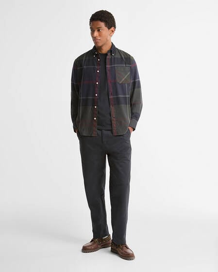 Dunoon Tartan Authentic-Fit Long-Sleeved Shirt
