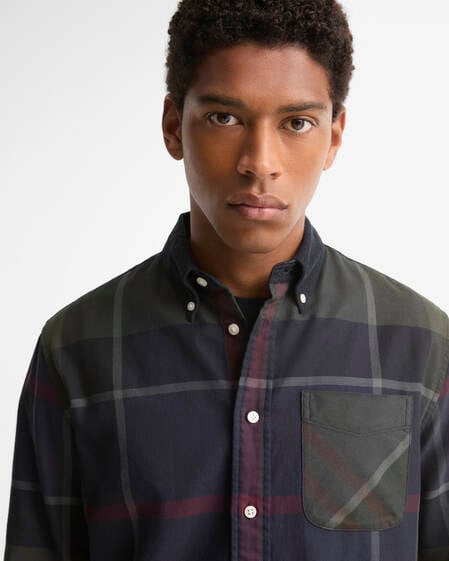 Dunoon Tartan Authentic-Fit Long-Sleeved Shirt