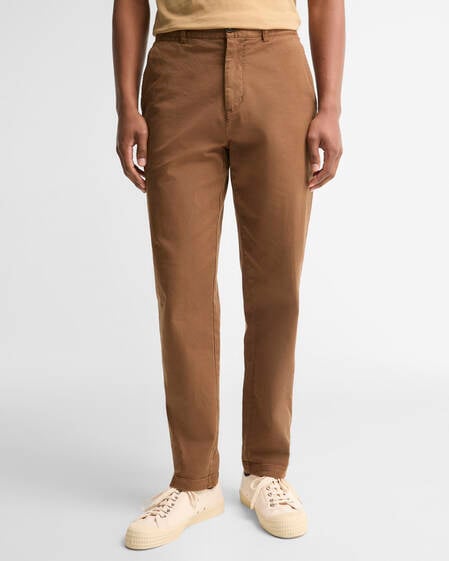 Washed Stretch Tailored Trousers