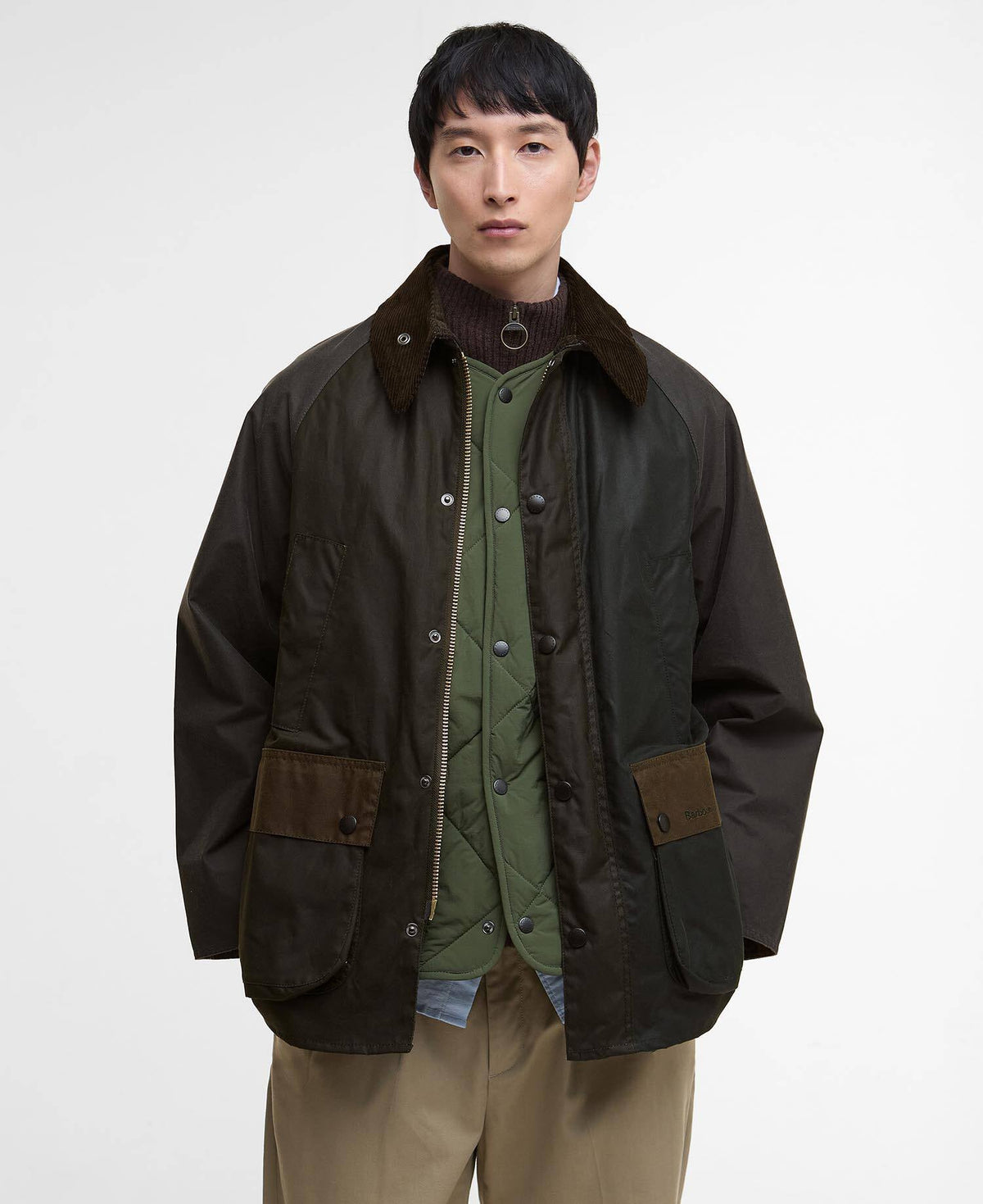 Patchwork Oversized Bedale Waxed Jacket