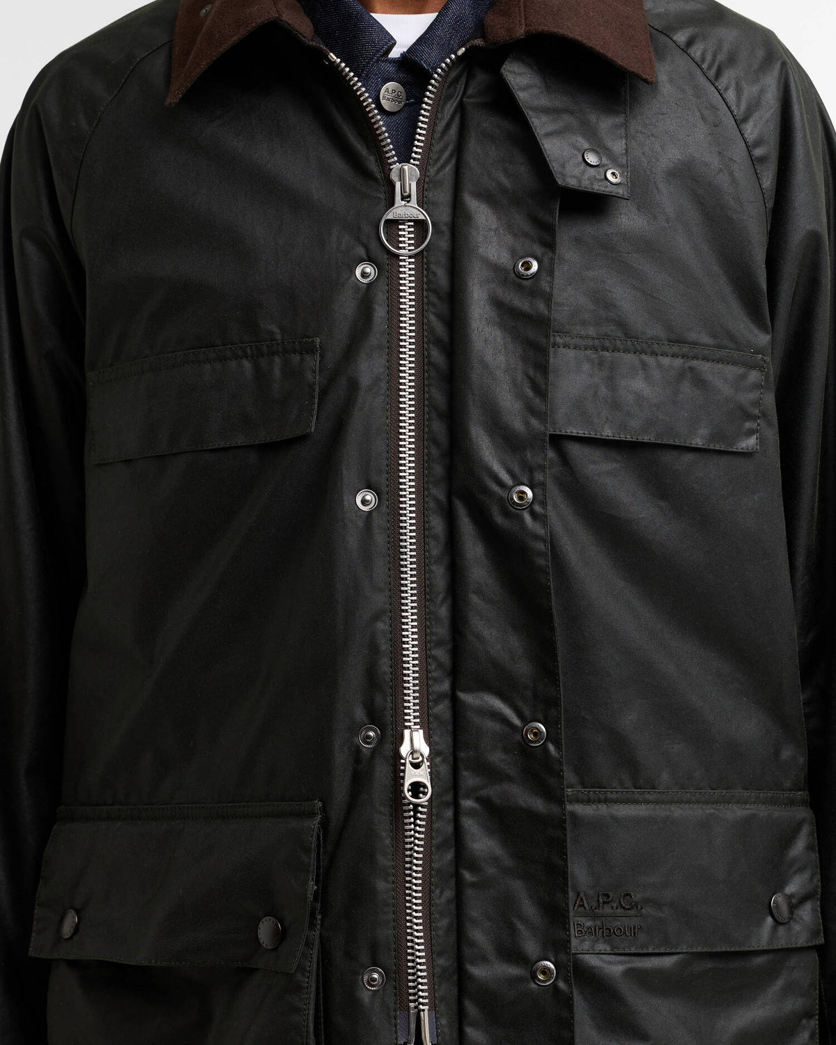 Barbour x A.P.C. Sugarlump Bedale Long Waxed Jacket