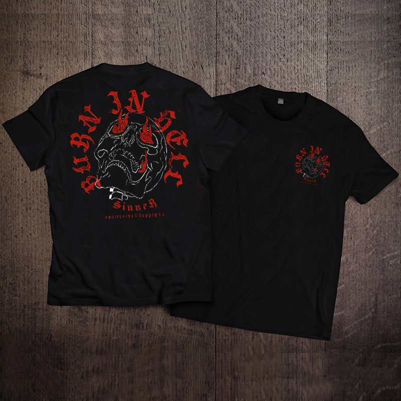 Men's Pure Cotton Vintage Biker Graphic T-Shirt - T02