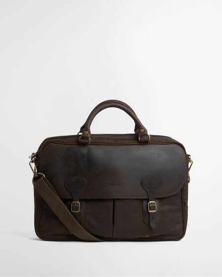 Waxed Leather Briefcase