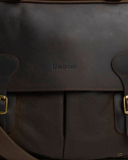 Waxed Leather Briefcase