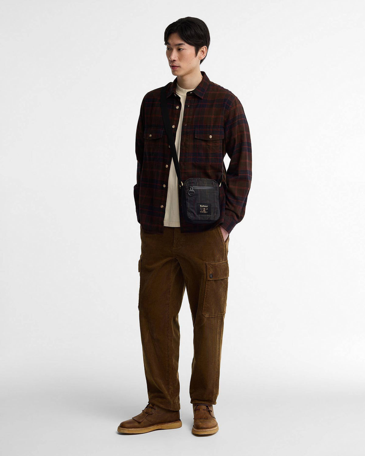 Field Tartan Waxed Crossbody Bag