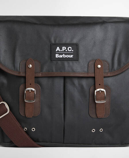 Barbour x A.P.C. Waxed Tarras Bag