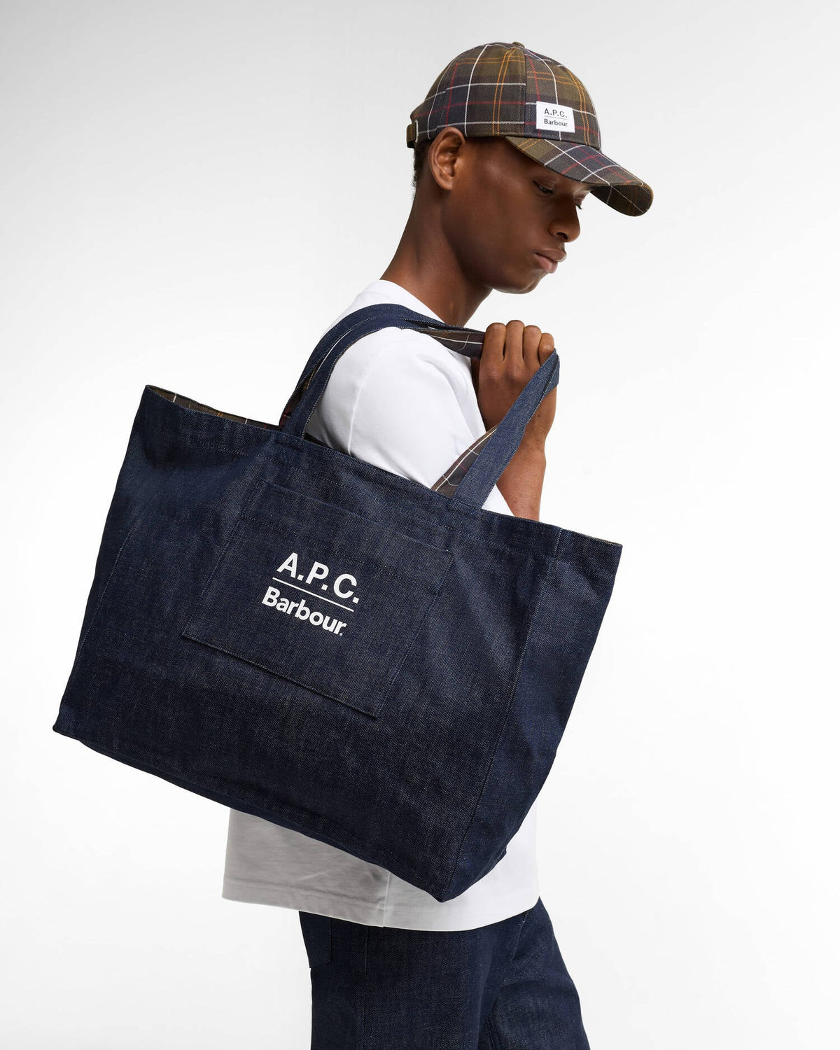Barbour x A.P.C. Denim Weekender Holdall Bag