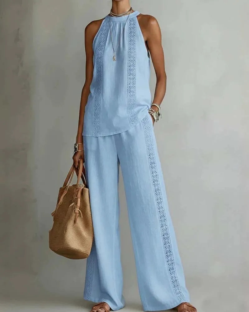Hollow Out Halter Two-Piece Sets