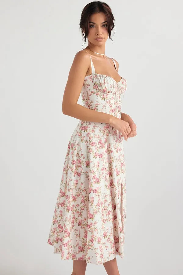PRINT BUSTIER SUNDRESS