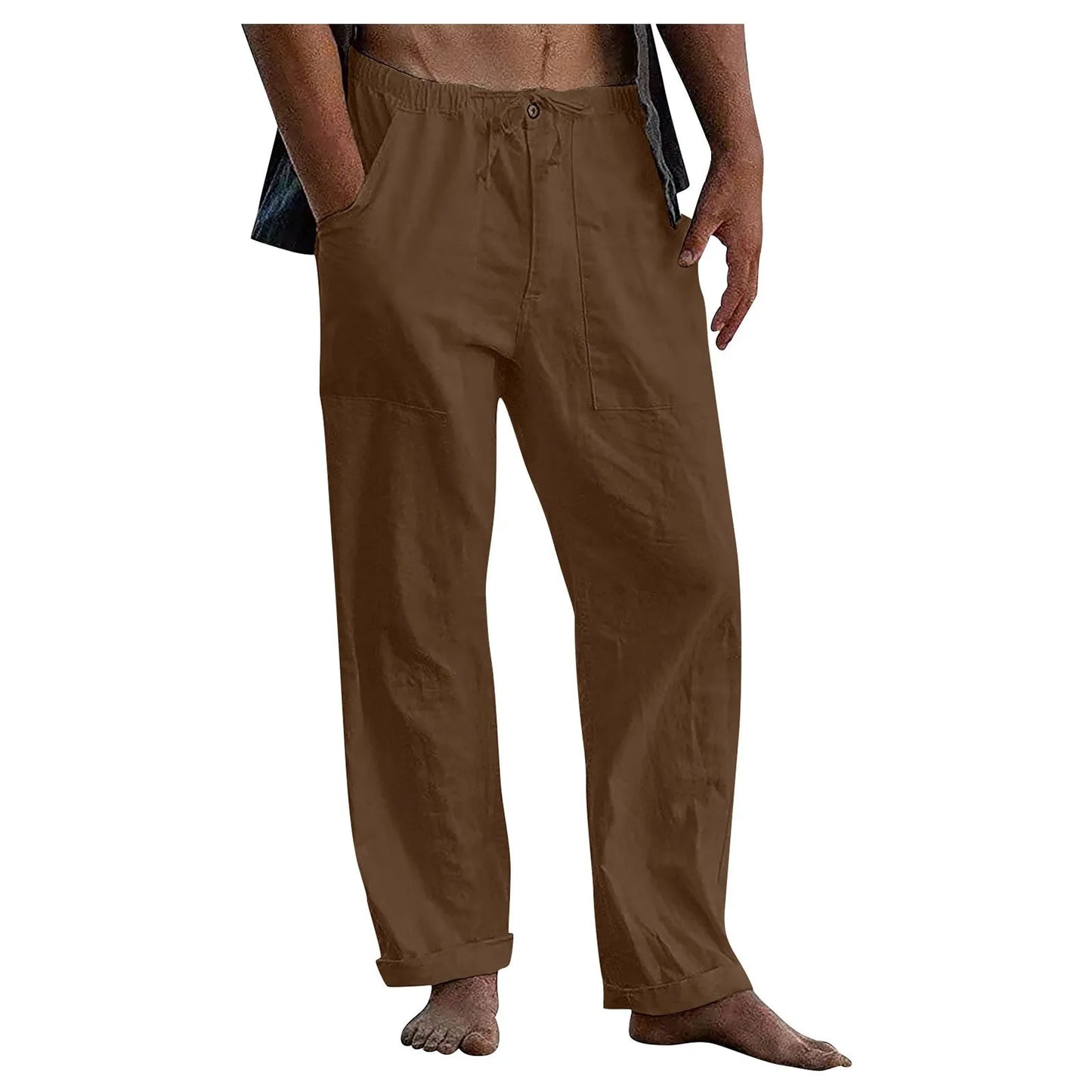 🔥Men's linen beach casual loose-fitting pants