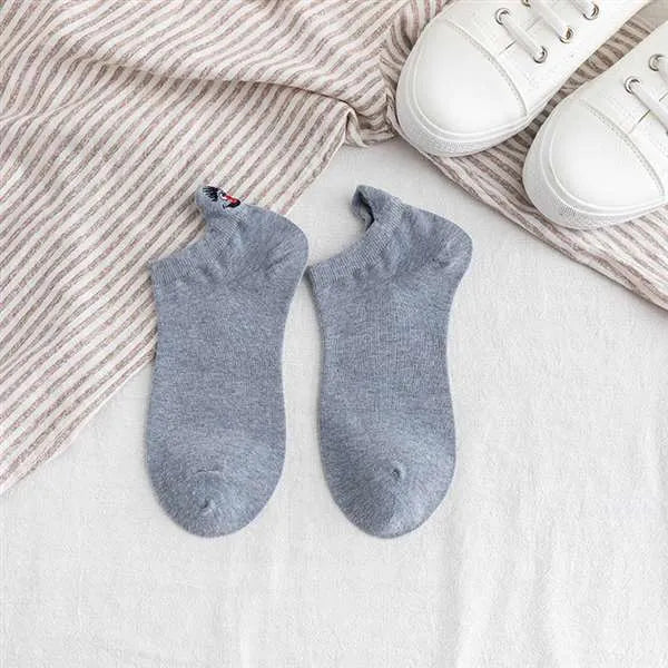 Embroidery Funny Smiling Socks (10 Pairs)
