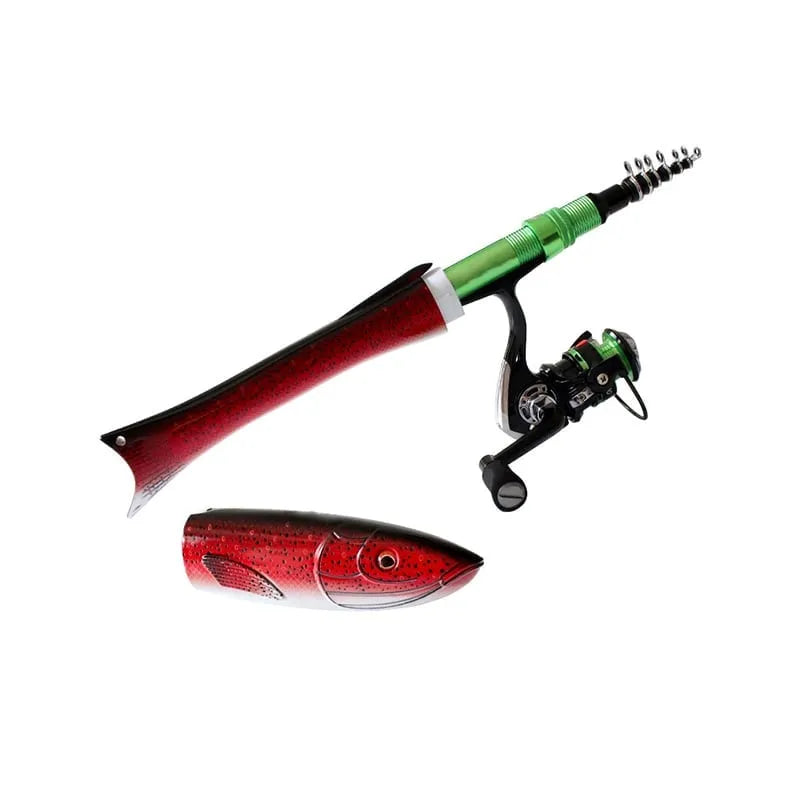 1.6m Fish-Shaped Telescopic Fishing Rod