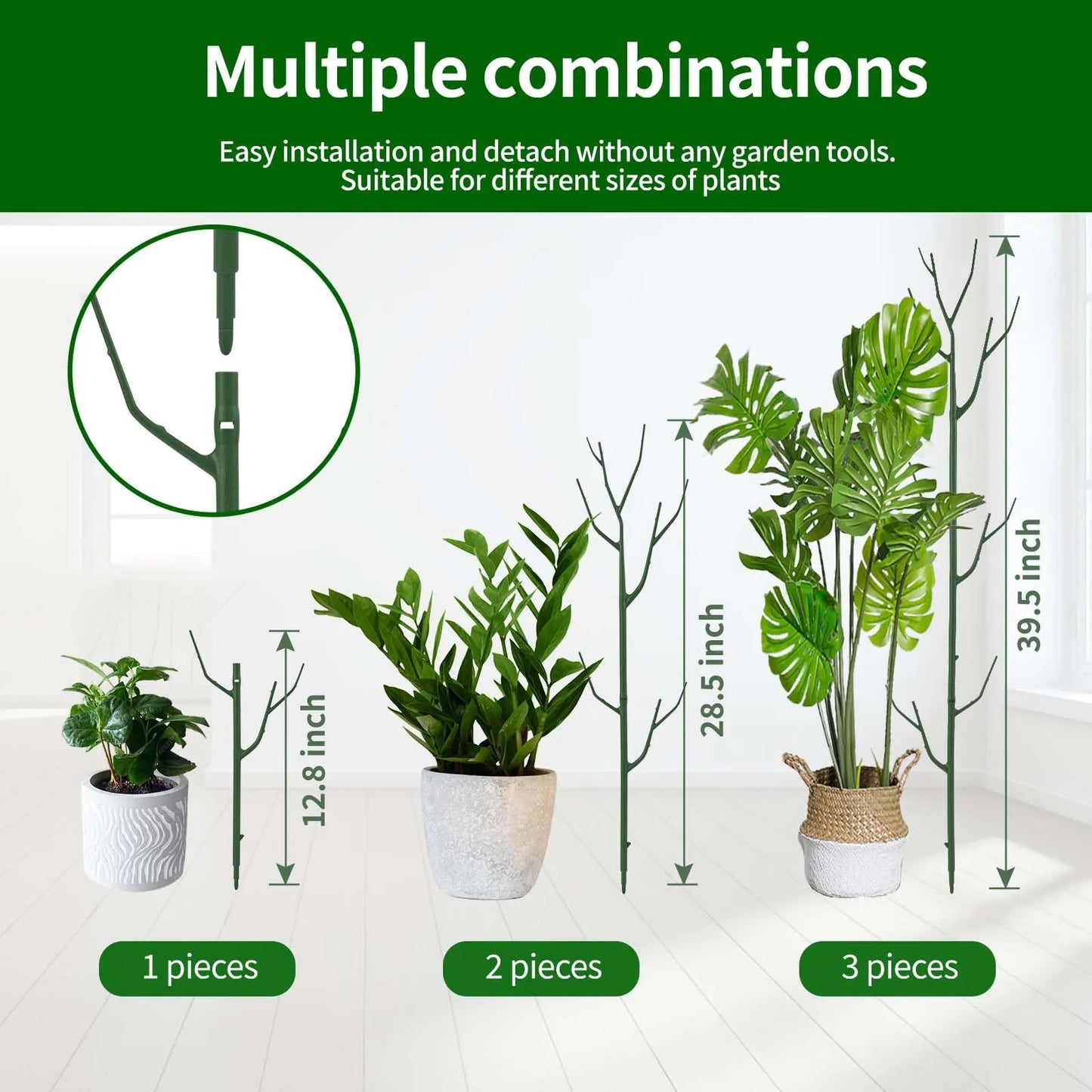 🔥Adjustable Plant Support Stakes – Easy Climbing Support for Indoor & Outdoor Plants