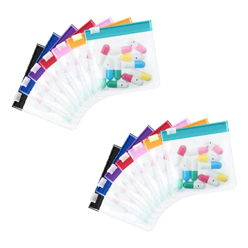 Self-sealing zipper medicine bags