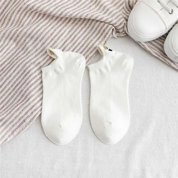 Embroidery Funny Smiling Socks (10 Pairs)