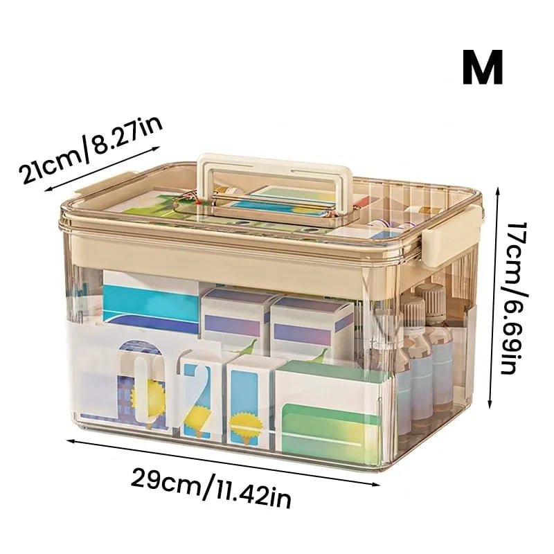 Transparent medicine storage box