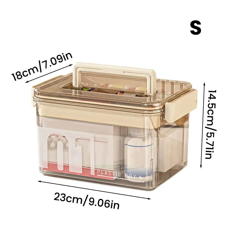 Transparent medicine storage box