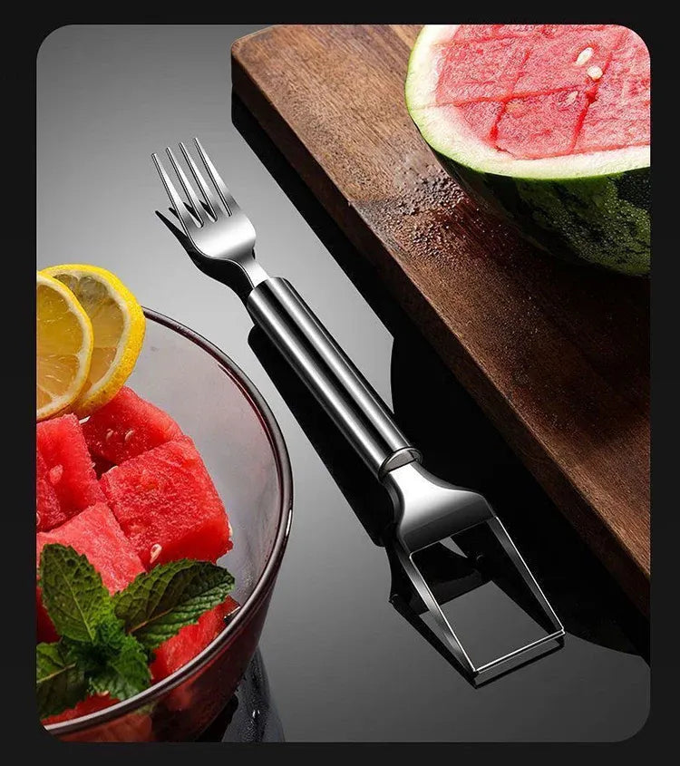 🔥🍉 Effortless Fruit Prep✨ 2-in-1 Fruit Cutter & Fork – For Quick and Easy Fruit Serving! 🍓