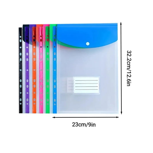 11-Hole Expanding File Pockets(Assorted Colors)