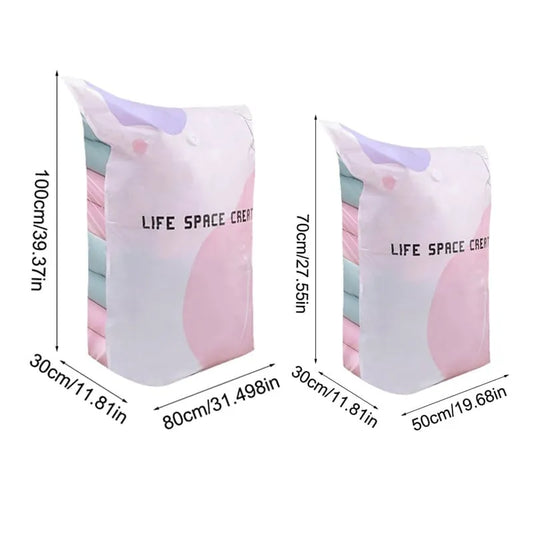 Thickened Stereoscopic No-Pump Vacuum Compression Bag