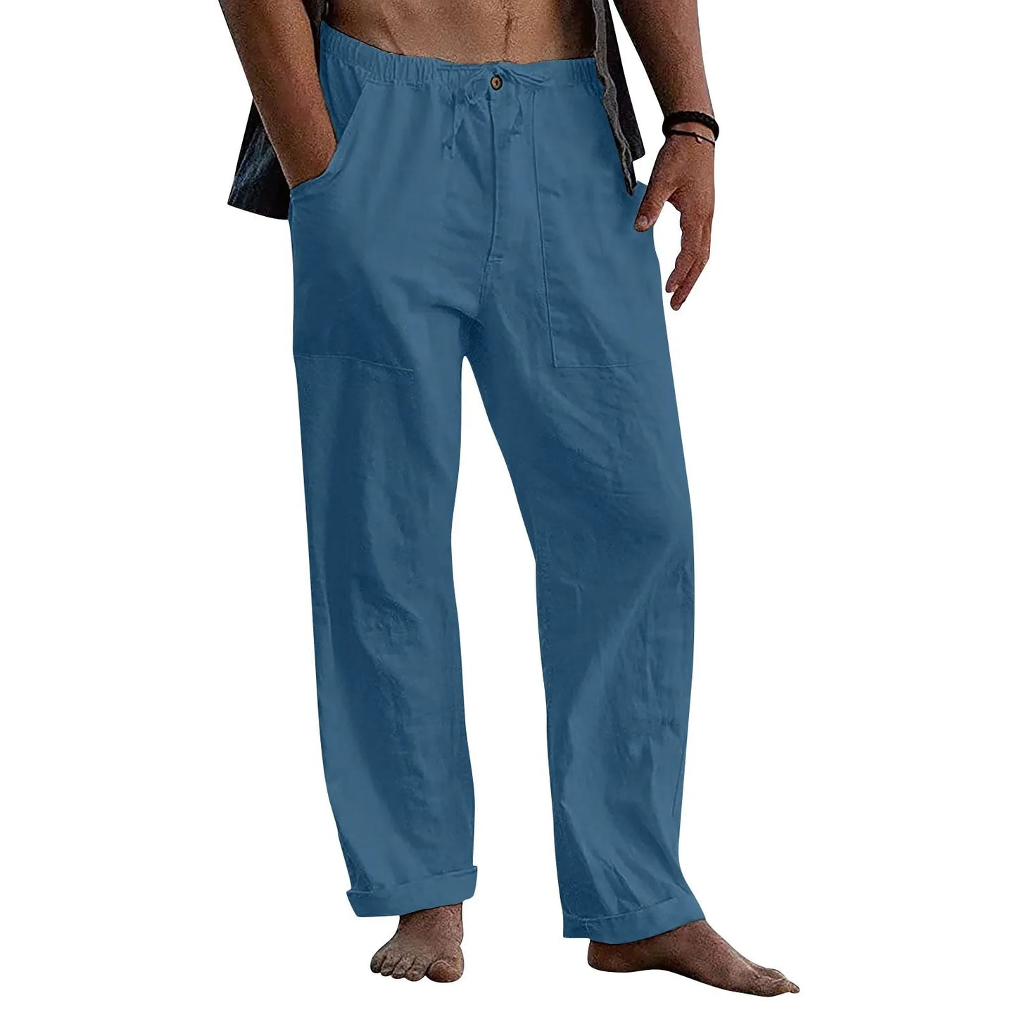 🔥Men's linen beach casual loose-fitting pants