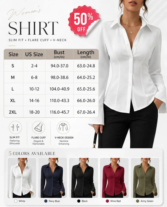 Women's Elegant Slim-Fit Blouse