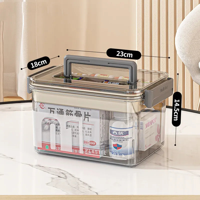 Transparent medicine storage box