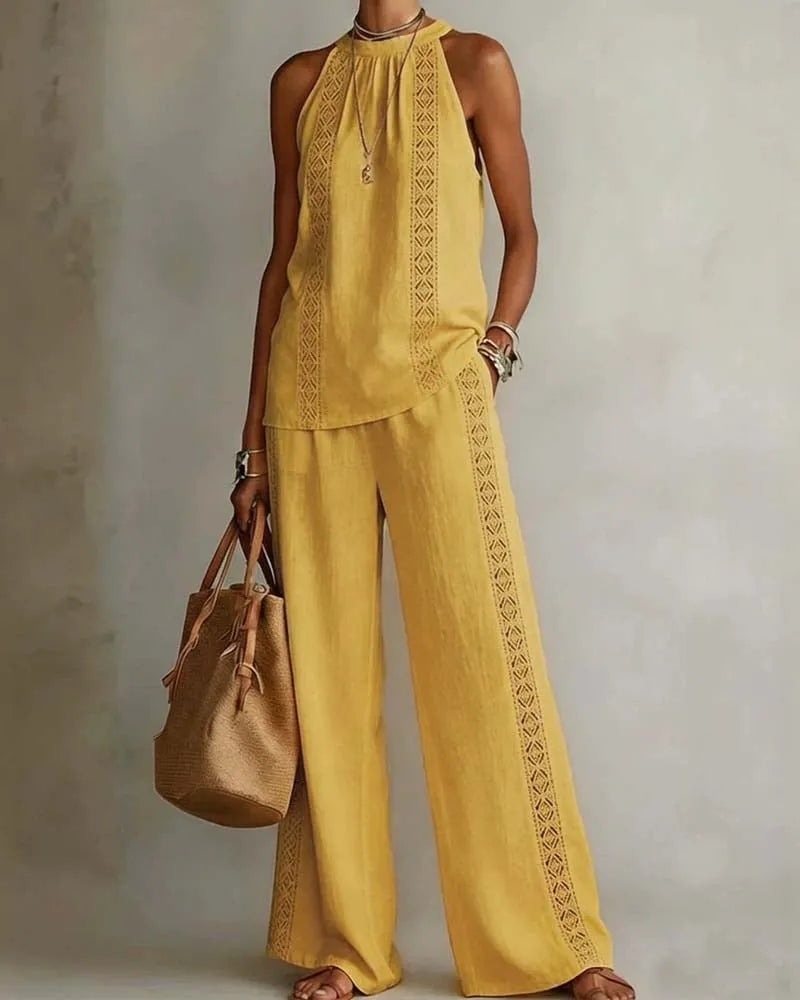 Hollow Out Halter Two-Piece Sets