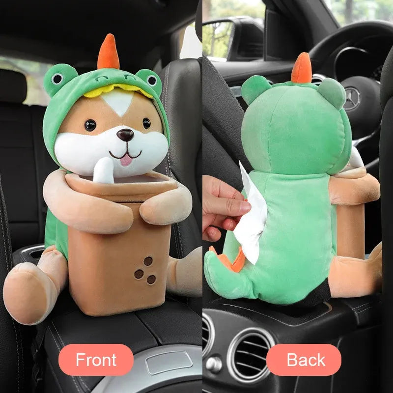 😍 Cute Plush Doll Tissue Box