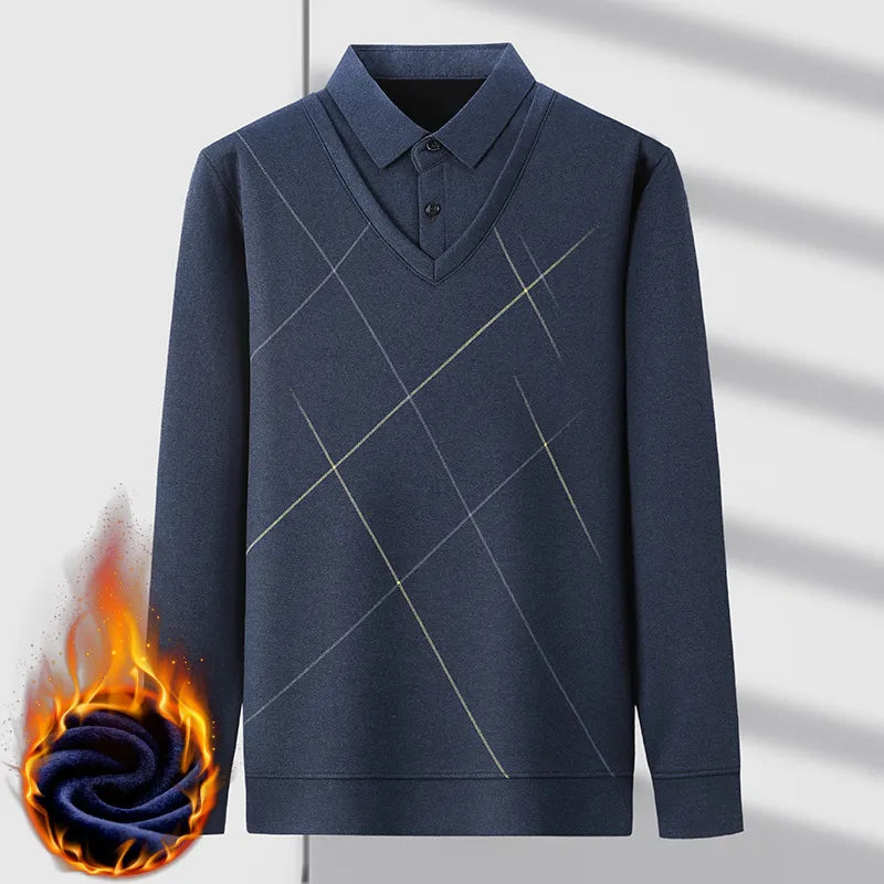🔥 Fake Two Pieces  Knitted Pullover