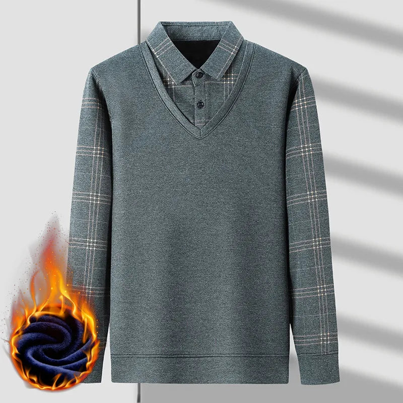 🔥 Fake Two Pieces  Knitted Pullover