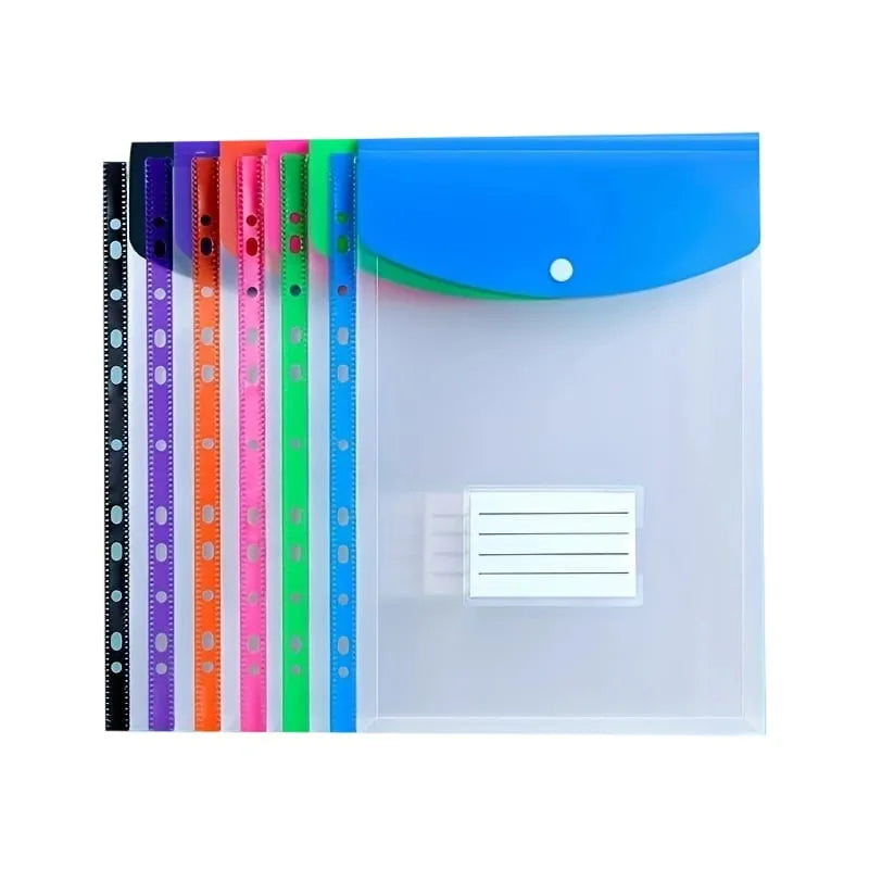 11-Hole Expanding File Pockets(Assorted Colors)