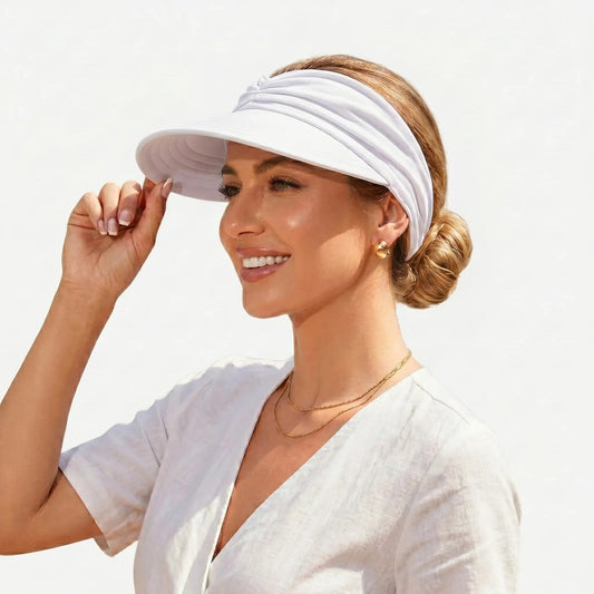 UPF 50+ Sun Visor Ponytail Hat