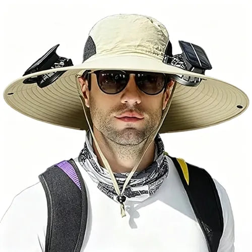 💕Dual Fan Sun Hat with Solar Charging